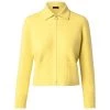 Akris Cashmere Piqué Cardigan Limoncello