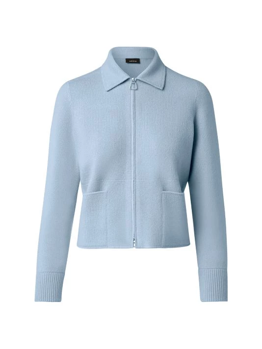 Akris Cashmere Piqué Cardigan Limoncello 5 Akris Cashmere Piqué Cardigan Limoncello - Image 3