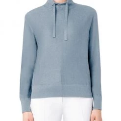 Akris Silk Long-Sleeve Sweatshirt -Akris Sales Shop unnamed file 581