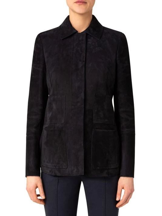 Akris Suede Concealed Placket Shacket 5 Akris Suede Concealed Placket Shacket - Image 3