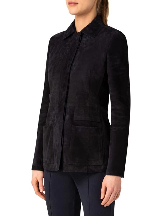 Akris Suede Concealed Placket Shacket 6 Akris Suede Concealed Placket Shacket - Image 4