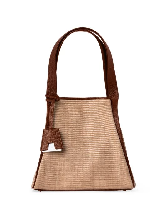 Akris Small Alex Leather-Trimmed Raffia Tote 5 Akris Small Alex Leather-Trimmed Raffia Tote - Image 3