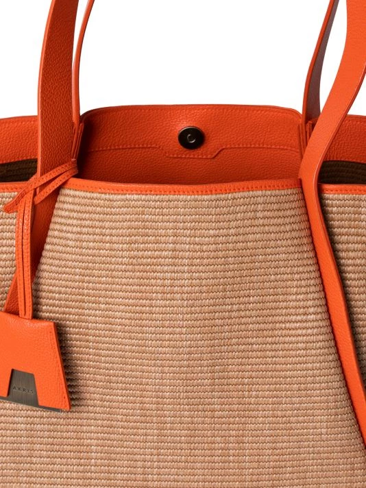Akris Small Alex Leather-Trimmed Raffia Tote 7 Akris Small Alex Leather-Trimmed Raffia Tote - Image 5