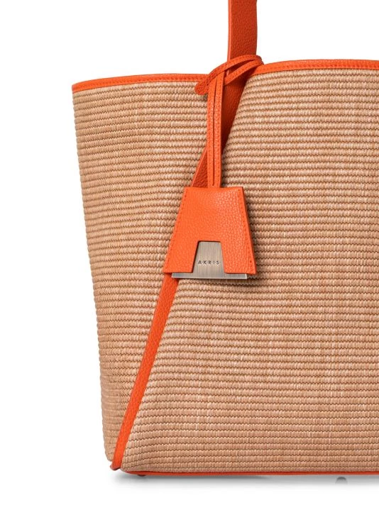 Akris Small Alex Leather-Trimmed Raffia Tote 8 Akris Small Alex Leather-Trimmed Raffia Tote - Image 6