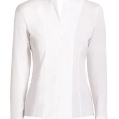 Akris Stand Collar Poplin Blouse