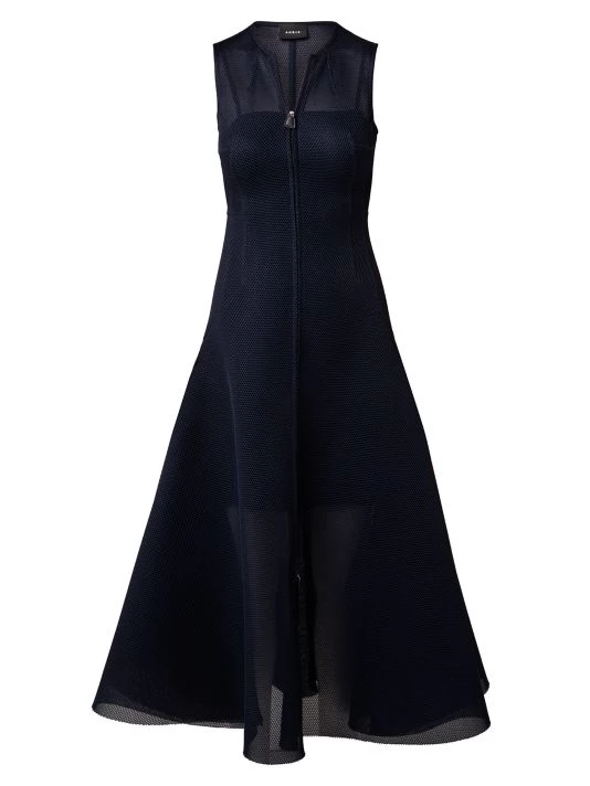 Akris Techno Grid Sleeveless Midi-Dress 3 Akris Techno Grid Sleeveless Midi-Dress