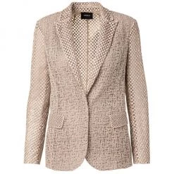 Akris Single-Breasted Openwork Blazer