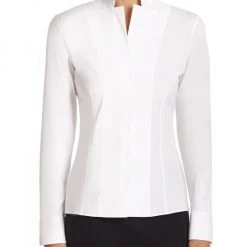 Akris Stand Collar Poplin Blouse -Akris Sales Shop unnamed file 71