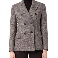 Akris Tweed Double-Breasted Jacket -Akris Sales Shop unnamed file 725