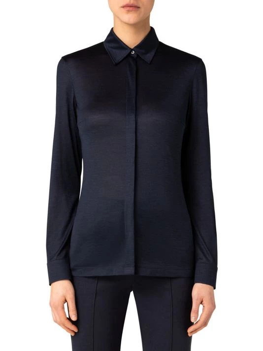 Akris Jersey Silk Fitted Shirt 5 Akris Jersey Silk Fitted Shirt - Image 3
