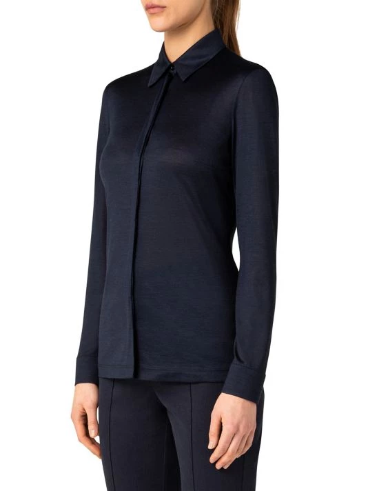 Akris Jersey Silk Fitted Shirt 6 Akris Jersey Silk Fitted Shirt - Image 4