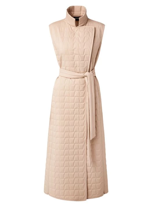 Akris Sleeveless Belted Quilted Coat 3 Akris Sleeveless Belted Quilted Coat