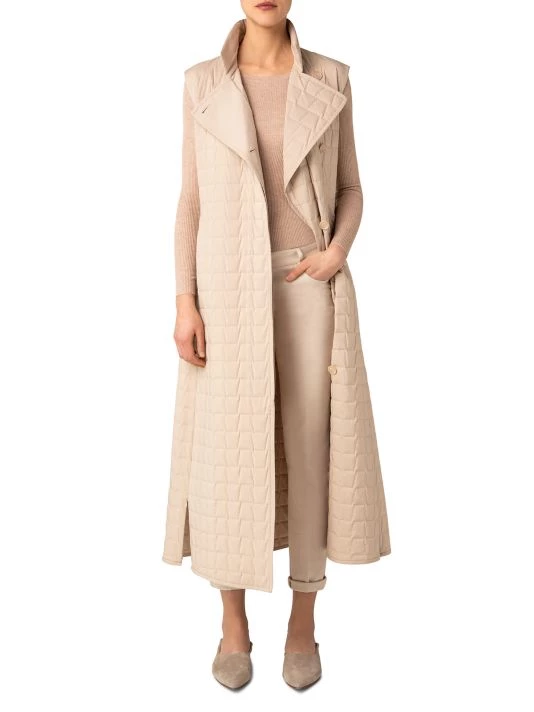 Akris Sleeveless Belted Quilted Coat 4 Akris Sleeveless Belted Quilted Coat - Image 2