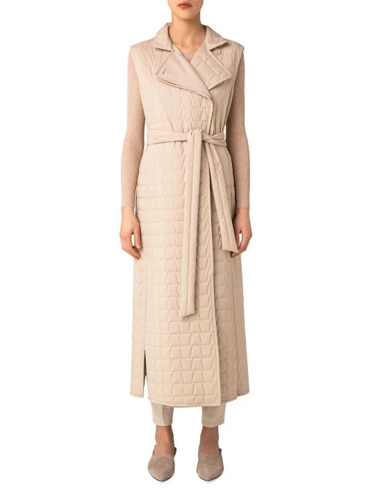 Akris Sleeveless Belted Quilted Coat 5 Akris Sleeveless Belted Quilted Coat - Image 3