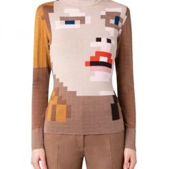 Akris Pixelated Face Sweater -Akris Sales Shop unnamed file 814