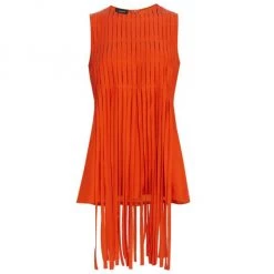Akris Fringe Sleeveless Top