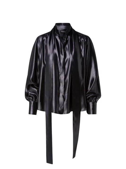 Akris Silk Lamé Blouse 3 Akris Silk Lamé Blouse