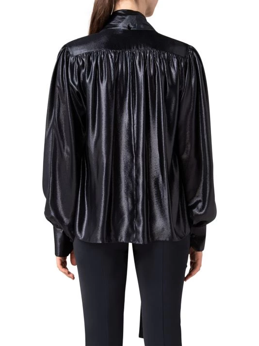 Akris Silk Lamé Blouse 7 Akris Silk Lamé Blouse - Image 5