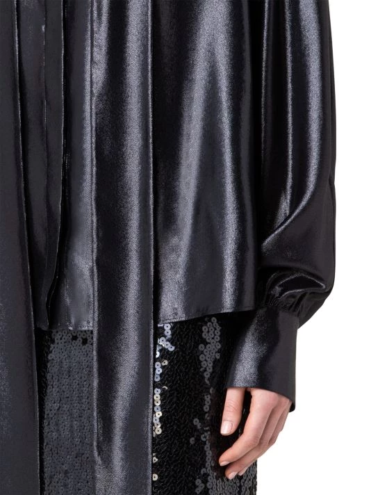 Akris Silk Lamé Blouse 8 Akris Silk Lamé Blouse - Image 6
