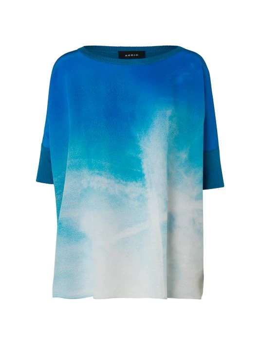 Akris St. Gallen Sky Pieced Silk Tunic 3 Akris St. Gallen Sky Pieced Silk Tunic