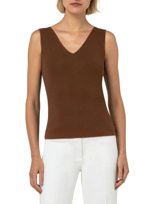 Akris Stretch Silk V-Neck Tank 5 Akris Stretch Silk V-Neck Tank - Image 3
