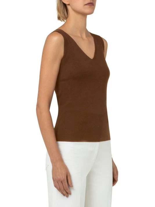 Akris Stretch Silk V-Neck Tank 6 Akris Stretch Silk V-Neck Tank - Image 4