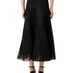 Akris Grid Patchwork A-Line Midi-Skirt -Akris Sales Shop unnamed file 878