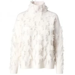 Akris Fringe Boxy Sweater