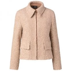 Akris Wool Tweed Zip-Front Jacket