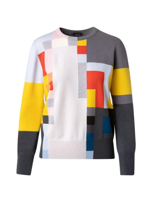 Akris Cashmere Intarsia Knit Sweater 3 Akris Cashmere Intarsia Knit Sweater