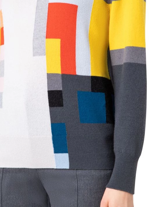 Akris Cashmere Intarsia Knit Sweater 8 Akris Cashmere Intarsia Knit Sweater - Image 6