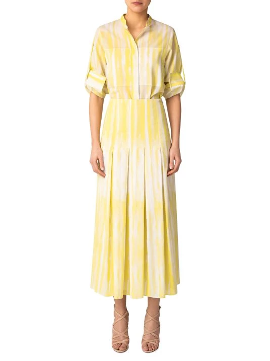 Akris Waterstripe-Print Cotton Voile Blouse 4 Akris Waterstripe-Print Cotton Voile Blouse - Image 2