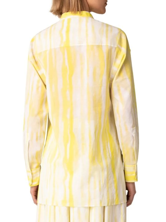 Akris Waterstripe-Print Cotton Voile Blouse 7 Akris Waterstripe-Print Cotton Voile Blouse - Image 5