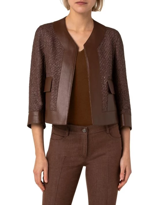 Akris Cropped Tweed Jacket 5 Akris Cropped Tweed Jacket - Image 3