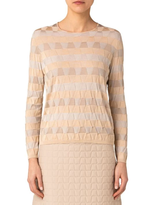 Akris Striped Trapezoid Jacquard Top 5 Akris Striped Trapezoid Jacquard Top - Image 3