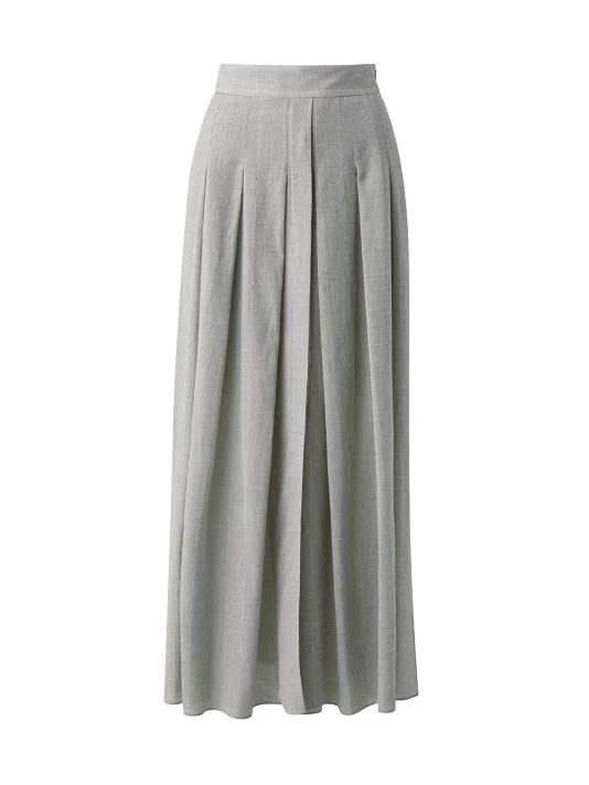 Akris Crepe Pleated Striped Skirt 3 Akris Crepe Pleated Striped Skirt