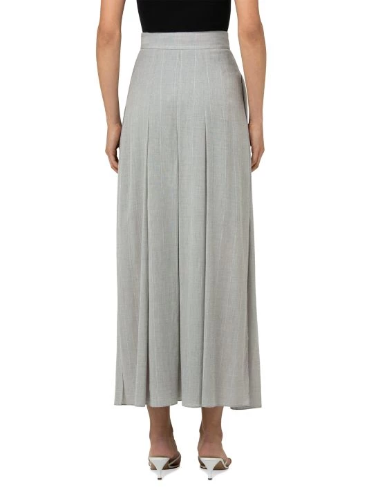 Akris Crepe Pleated Striped Skirt 6 Akris Crepe Pleated Striped Skirt - Image 4